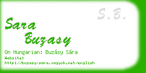 sara buzasy business card